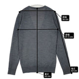 JOHN SMEDLEY ニュージーランドメリノウール イングランド製 XS Vネック カーディガン グレー レディース ジョンスメドレー【中古】6-0823T∞