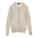 JOHN SMEDLEY メリノウールエクストラファイン イギリス製 カーディガン ベージュ レディース ジョンスメドレー【中古】6-0823T∞