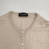 JOHN SMEDLEY メリノウールエクストラファイン イギリス製 カーディガン ベージュ レディース ジョンスメドレー【中古】6-0823T∞
