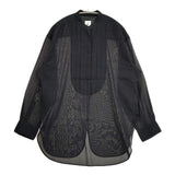 ROKU 6 BEAUTY&YOUTH 8621-299-0116 SUKE BLOUSE シアー ブラウス シャツ ブラック レディース ロクビューティアンドユース【中古】6-0701M∞