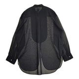 ROKU 6 BEAUTY&YOUTH 8621-299-0116 SUKE BLOUSE シアー ブラウス シャツ ブラック レディース ロクビューティアンドユース【中古】6-0701M∞