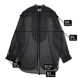 ROKU 6 BEAUTY&YOUTH 8621-299-0116 SUKE BLOUSE シアー ブラウス シャツ ブラック レディース ロクビューティアンドユース【中古】6-0701M∞