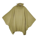 Lilou&Lily 未使用 HIGHT GAUGE KNIT BOTTLE NECK CAPE ケープ ニット ポンチョ グリーン系 レディース リルアンドリリー【中古】6-0823T∞