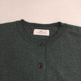 soil コットンウールカシミヤ クルーネック ニット カーディガン グリーン レディース ソイル【中古】6-0823T∞