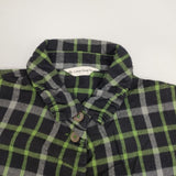 Cotton House Aya コットンチェックネル 製品洗い ブラウス シャツ ブラック グリーン レディース コットンハウスアヤ【中古】6-0905T∞