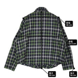 Cotton House Aya コットンチェックネル 製品洗い ブラウス シャツ ブラック グリーン レディース コットンハウスアヤ【中古】6-0905T∞