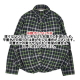Cotton House Aya コットンチェックネル 製品洗い ブラウス シャツ ブラック グリーン レディース コットンハウスアヤ【中古】6-0905T∞
