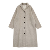 nest Robe コットンヤクナッピング ショールカラーコート 01214-1011 コート 21AW ベージュ レディース ネストローブ【中古】6-0904T♪