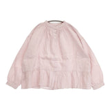 nest Robe/UpcycleLino 未使用 天然染め切替ギャザ ーブラウス 定価25300円 01231-1303 ブラウス シャツ 23SS ピンク レディース ネストローブ/アップサイクルリノ【中古】6-0518M∞