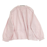 nest Robe/UpcycleLino 未使用 天然染め切替ギャザ ーブラウス 定価25300円 01231-1303 ブラウス シャツ 23SS ピンク レディース ネストローブ/アップサイクルリノ【中古】6-0518M∞