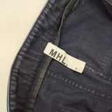 MHL. 595-132451 コットン デニム スカート ネイビー レディース エムエイチエル【中古】6-0701M∞