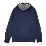 LA MARINE FRANCAISE ウール混 ニットプルオーバー パーカー ネイビー レディース マリンフランセーズ【中古】6-0823T∞
