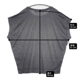 cloth&cross Hug O War フレンチスリーブTシャツ セルロースコットン 雅姫 カットソー チャコールグレー レディース クロス＆クロス ハグオーワー【中古】6-0515S◎