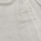 adam et Rope バンドカラー バルーンスリーブ リネン混 ブラウス シャツ ホワイト レディース アダムエロペ【中古】6-0424M♪