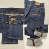 Nudie Jeans スキニージーンズ NJ3429 W32L32 オーガニックコットン デニムパンツ ネイビー メンズ ヌーディージーンズ【中古】6-0414G♪