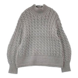 mina perhonen forest sound HANDKNIT za8598 ウール サイズ38 セーター ニット グレー レディース ミナペルホネン【中古】6-0829T∞