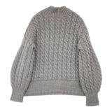 mina perhonen forest sound HANDKNIT za8598 ウール サイズ38 セーター ニット グレー レディース ミナペルホネン【中古】6-0829T∞