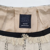 mina perhonen sunny spot 刺繍 ka5393 サイズ1 ウールアンゴラシルク チュール スカート ベージュ ブラック レディース ミナペルホネン【中古】6-0914T♪