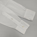 dahl’ia BASIC コットン フリル 日本製 長袖 ブラウス シャツ ホワイト レディース ダリア【中古】6-0511M△