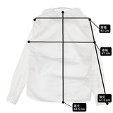dahl’ia BASIC コットン フリル 日本製 長袖 ブラウス シャツ ホワイト レディース ダリア【中古】6-0511M△