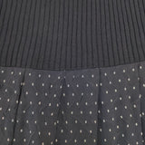 Brahmin 異素材切替 柄 リブニット 半袖 ワンピース ネイビー レディース ブラーミン【中古】6-0701S∞