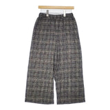 mao made ツィードライクチェックパンツ 甘やかしてくれるパンツ 定価18480円 041301 パンツ グレー レディース マオメイド【中古】6-0803T∞