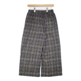 mao made ツィードライクチェックパンツ 甘やかしてくれるパンツ 定価18480円 041301 パンツ グレー レディース マオメイド【中古】6-0803T∞
