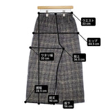 mao made ツィードライクチェックパンツ 甘やかしてくれるパンツ 定価18480円 041301 パンツ グレー レディース マオメイド【中古】6-0803T∞
