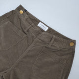 Harriss ストレッチコーデュロイワイドマリンパンツ 36 定価17600円 FP172-12025 パンツ ブラウン レディース ハリス【中古】6-0803T∞