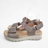 Clarks Unstructured レザー US9 アンクルベルト サンダル ゴールド レディース クラークス【中古】6-0413S◎