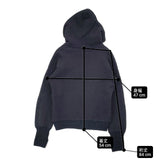 RaPPELER プルオーバー ニット切り替え 裏起毛 パーカー ネイビー レディース ラプレ【中古】6-0803T∞