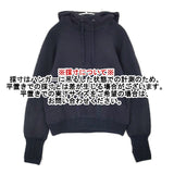 RaPPELER プルオーバー ニット切り替え 裏起毛 パーカー ネイビー レディース ラプレ【中古】6-0803T∞