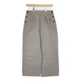 MHL. コットン ウール 千鳥格子 595-7243502 CHEF CHECK COTTON WOOL ワイド パンツ ホワイト ブラック レディース エムエイチエル【中古】6-0803T∞