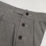 MHL. コットン ウール 千鳥格子 595-7243502 CHEF CHECK COTTON WOOL ワイド パンツ ホワイト ブラック レディース エムエイチエル【中古】6-0803T∞
