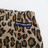 TIGRE BROCANTE コットンナイロンレオパードタゴサクショートパンツ サイズS 定価17600円 ハーフパンツ ショーツ ベージュ ブラック レディース ティグルブロカンテ【中古】6-0307S♪