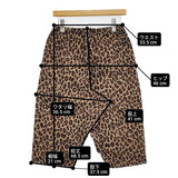 TIGRE BROCANTE コットンナイロンレオパードタゴサクショートパンツ サイズS 定価17600円 ハーフパンツ ショーツ ベージュ ブラック レディース ティグルブロカンテ【中古】6-0307S♪