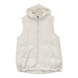 SLOW 23区 ライト ダウンベスト フード付き 定価29700円 サイズ38 ダウンベスト 22AW オフホワイト レディース スローニジュウサンク【中古】6-1016T△