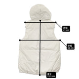 SLOW 23区 ライト ダウンベスト フード付き 定価29700円 サイズ38 ダウンベスト 22AW オフホワイト レディース スローニジュウサンク【中古】6-1016T△