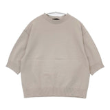 23区 洗える ヴィスコースストレッチ 半袖ニット パフスリーブ 定価15950円 セーター ニット グレージュ レディース ニジュウサンク【中古】6-0701S∞