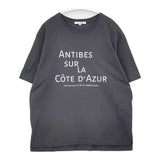 23区 SLOW 一部店舗限定 MVSコットン デザイン ロゴTシャツ 定価8910円 半袖Ｔシャツ カットソー チャコールグレー レディース ニジュウサンク【中古】6-0701S∞