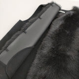 theory luxe TERRA BRONTE SHEARLING ムートン ファーベスト 38 定価198000円 ベスト ブラック レディース セオリーリュクス【中古】6-0304T♪