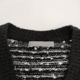 theory luxe CANBERRA AELLA 2 Vネックニットカーディガン 38 定価42900円 24AW ブラック ホワイト レディース セオリーリュクス【中古】6-0304T♪