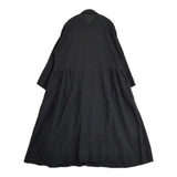 nest Robe/UpcycleLino 01223-1060 近江晒 サイドギャザー ワンピース ブラック レディース ネストローブ/アップサイクルリノ【中古】6-0618M∞