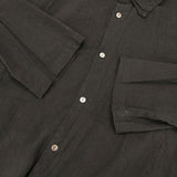 nest Robe/UpcycleLino 01223-1060 近江晒 サイドギャザー ワンピース ブラック レディース ネストローブ/アップサイクルリノ【中古】6-0618M∞