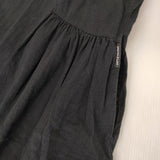 nest Robe/UpcycleLino 01223-1060 近江晒 サイドギャザー ワンピース ブラック レディース ネストローブ/アップサイクルリノ【中古】6-0618M∞