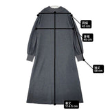 23区 洗える ウールミルドジャージー ワンピース 定価34100円 ワンピース 24AW グレー レディース ニジュウサンク【中古】6-0813T∞