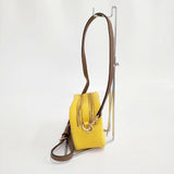 Tory Burch ペリーボンベ レザー ショルダーバッグ イエロー レディース トリーバーチ【中古】6-0812G∞