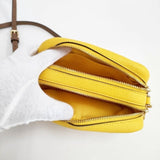 Tory Burch ペリーボンベ レザー ショルダーバッグ イエロー レディース トリーバーチ【中古】6-0812G∞