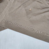 LEONARD ラインストーンチャーム付き シルク カーディガン ベージュ レディース レオナール【中古】6-0618M∞
