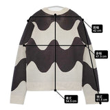 marimekko Lokki ウールレーヨン カーディガン ライトベージュ グレー レディース マリメッコ【中古】6-0813T∞